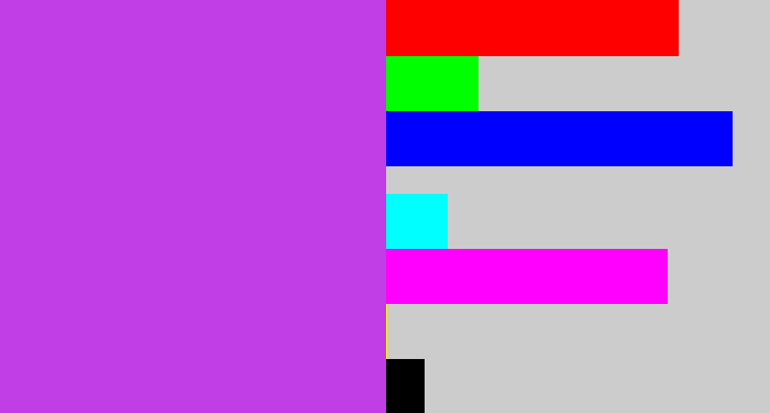Hex color #c13de5 - pinkish purple