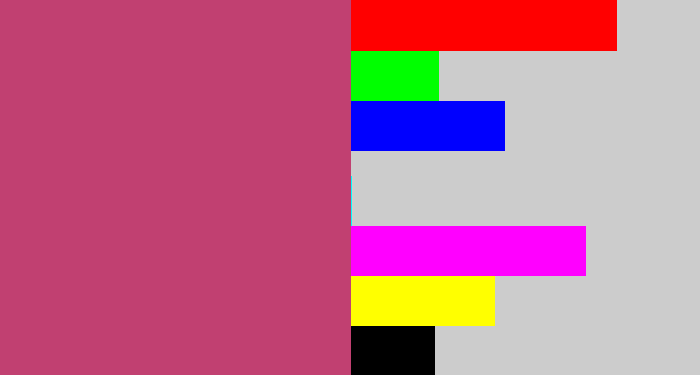 Hex color #c14071 - dark pink