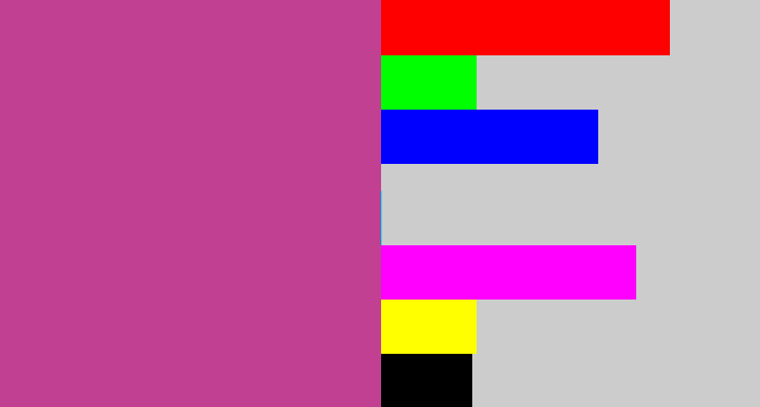 Hex color #c14091 - darkish pink