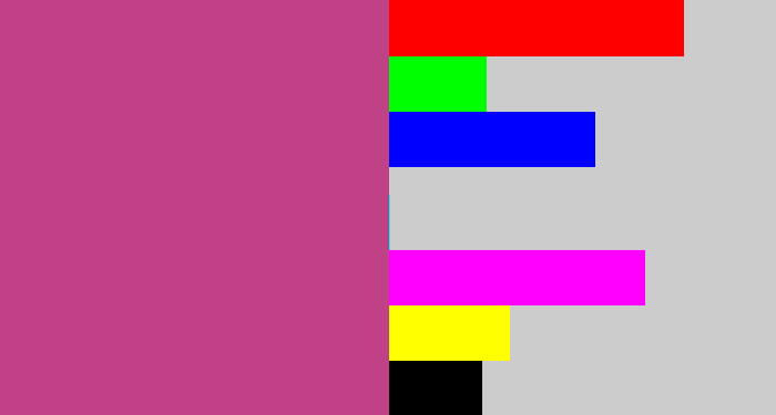 Hex color #c14186 - darkish pink