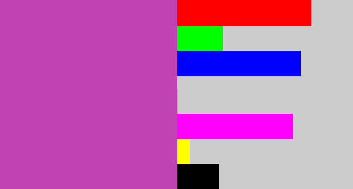 Hex color #c142b3 - purpley pink