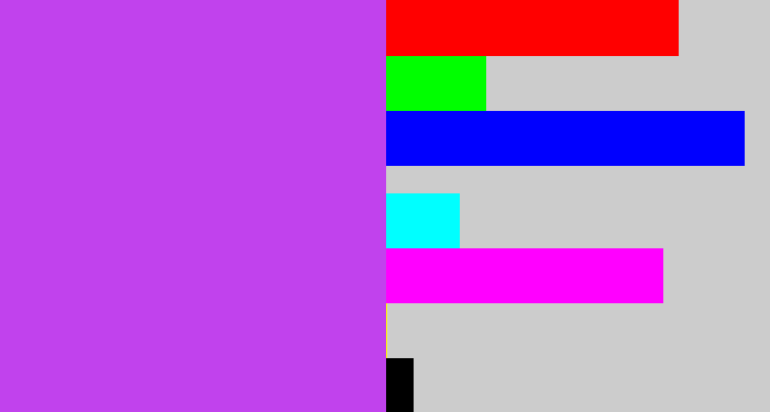 Hex color #c142ed - heliotrope