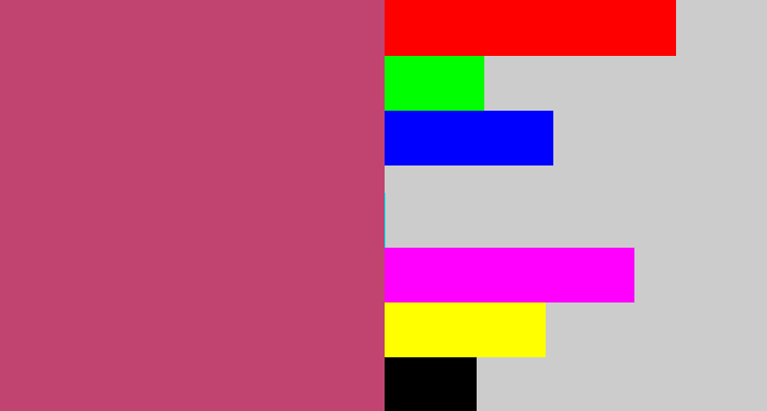 Hex color #c14370 - dark pink