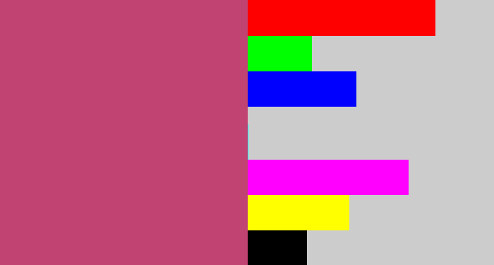 Hex color #c14371 - dark pink