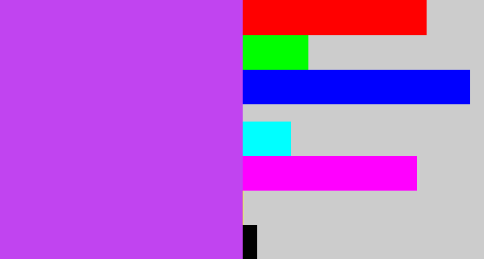 Hex color #c144f0 - heliotrope