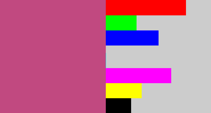 Hex color #c14980 - dark pink