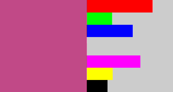 Hex color #c14987 - darkish pink