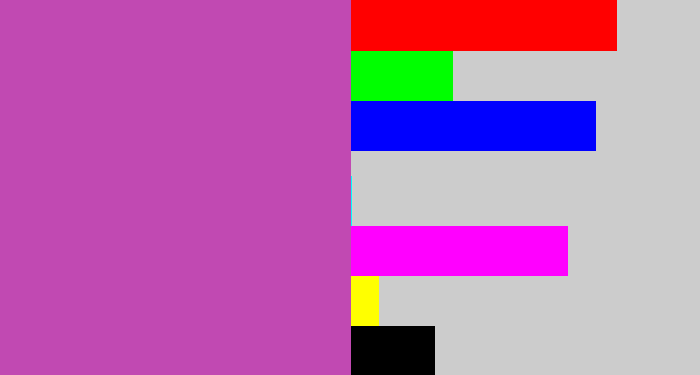 Hex color #c149b2 - pinky purple