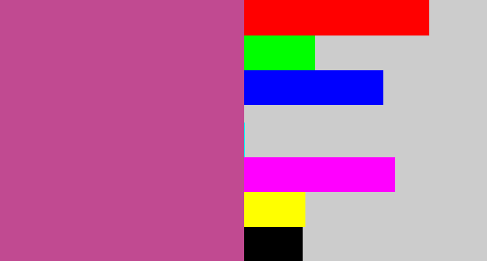 Hex color #c14a91 - darkish pink