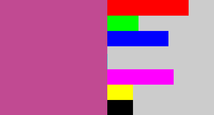 Hex color #c14a92 - darkish pink