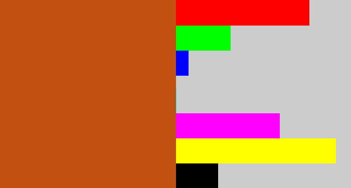 Hex color #c15011 - brick orange