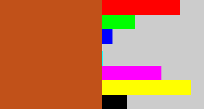 Hex color #c15119 - brick orange