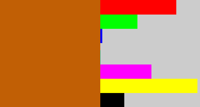 Hex color #c15f05 - orange brown
