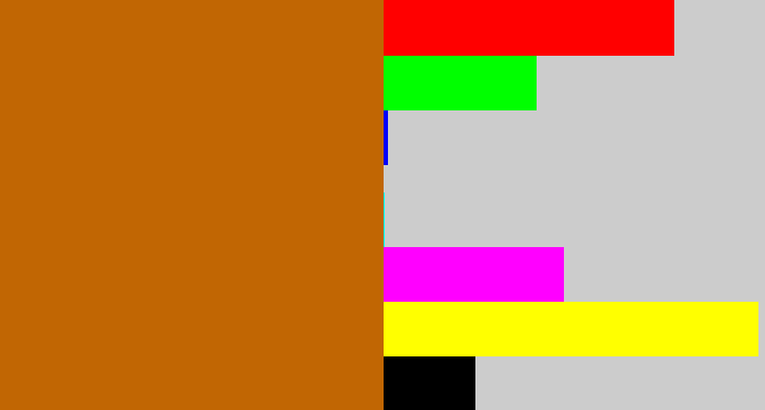 Hex color #c16603 - orange brown