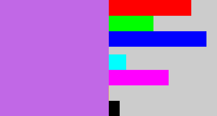 Hex color #c168e6 - light purple
