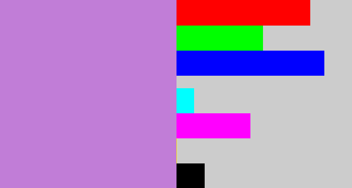 Hex color #c17dd7 - pale purple