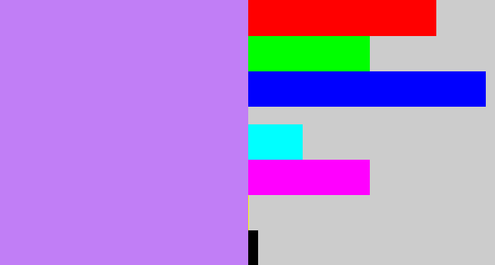 Hex color #c17ef6 - light purple