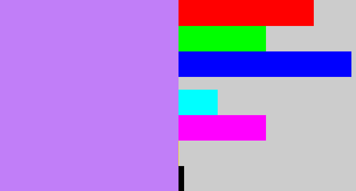 Hex color #c17ef8 - light purple