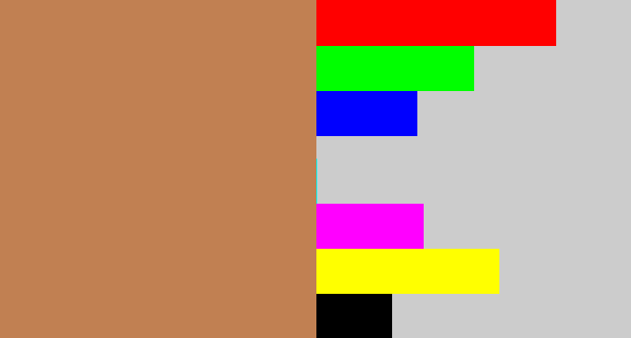 Hex color #c18052 - light brown