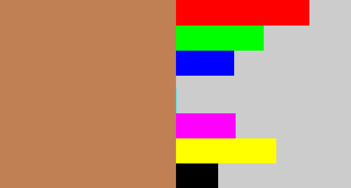 Hex color #c18053 - light brown