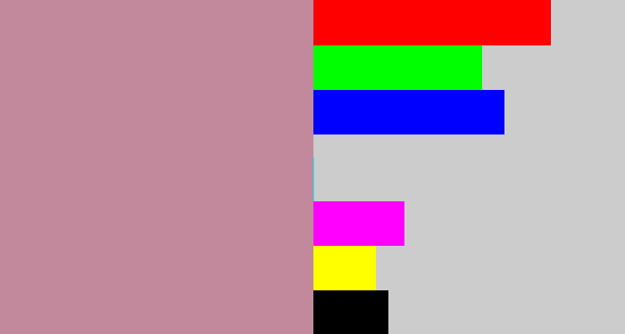 Hex color #c1899b - grey pink
