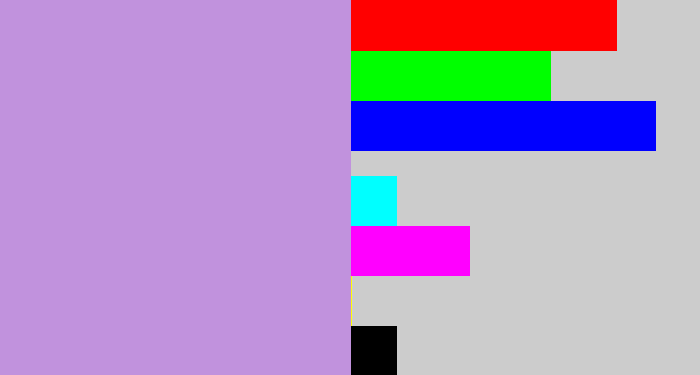 Hex color #c192dd - pale purple