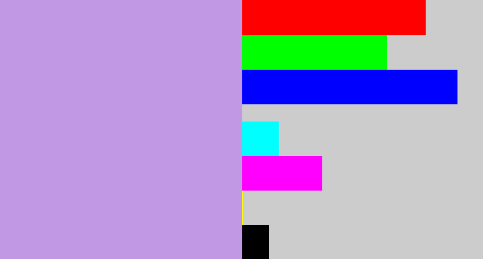 Hex color #c198e4 - lavender