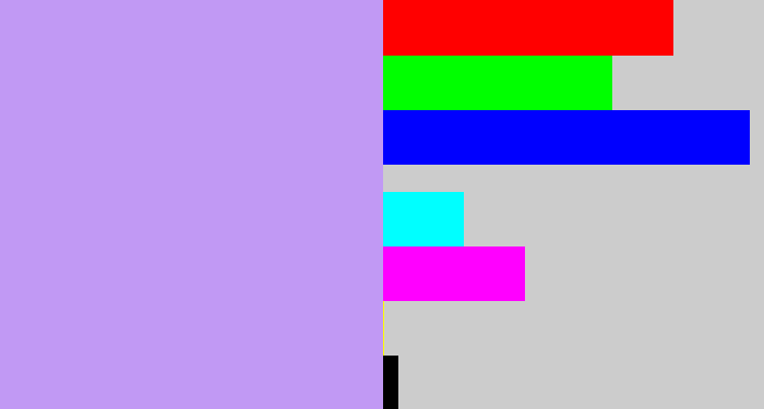 Hex color #c199f4 - baby purple