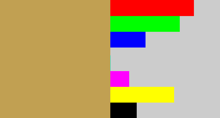 Hex color #c1a052 - camel
