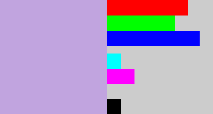 Hex color #c1a4df - lavender