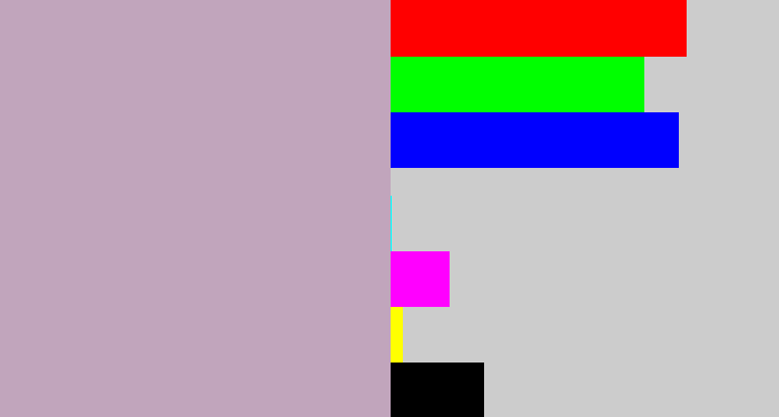 Hex color #c1a5bc - pinkish grey