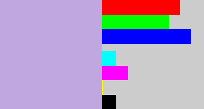 Hex color #c1a7df - lavender