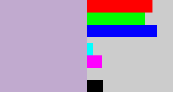 Hex color #c1aacf - pale purple