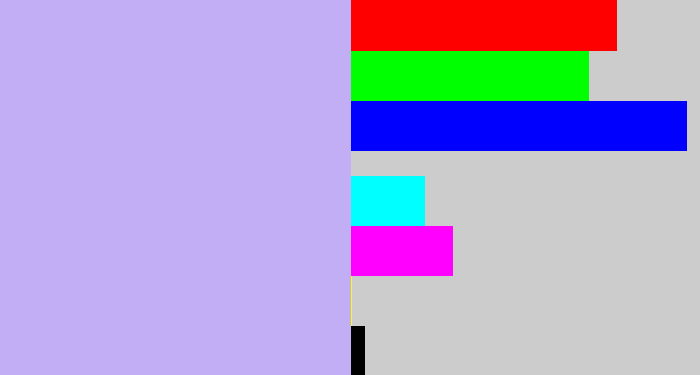 Hex color #c1aef4 - pale violet