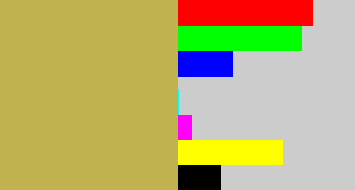 Hex color #c1b250 - desert