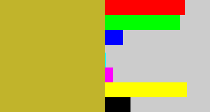 Hex color #c1b42b - puke yellow