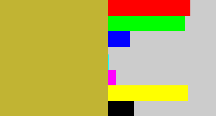 Hex color #c1b433 - pea