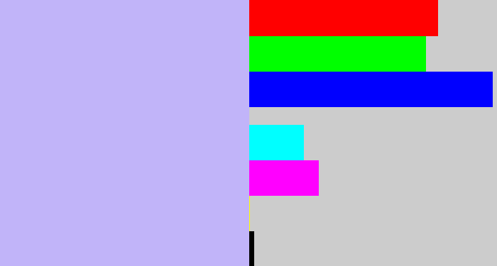 Hex color #c1b4f9 - pale violet