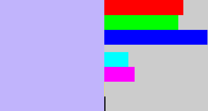 Hex color #c1b4fc - pale violet