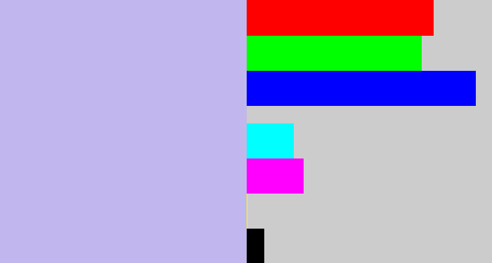 Hex color #c1b6ed - pale violet