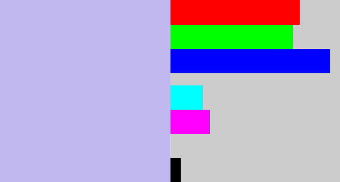 Hex color #c1b8ef - light periwinkle