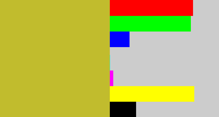 Hex color #c1bc2d - puke yellow