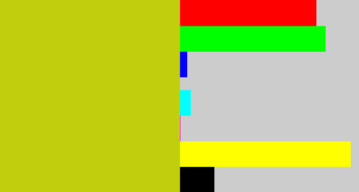 Hex color #c1ce0b - green/yellow