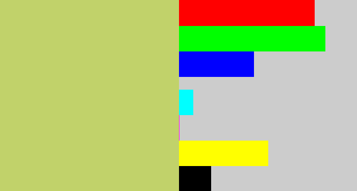 Hex color #c1d26a - greenish beige