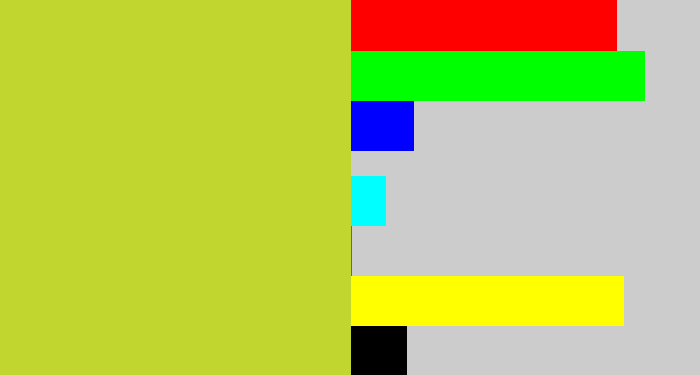 Hex color #c1d72f - sickly yellow