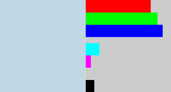 Hex color #c1d7e5 - light blue grey