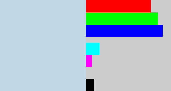 Hex color #c1d7e6 - light blue grey