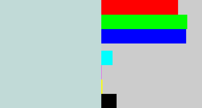 Hex color #c1dad7 - light blue grey