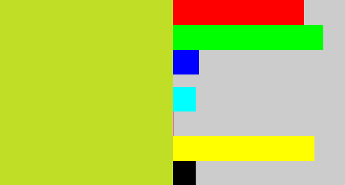 Hex color #c1de27 - sickly yellow