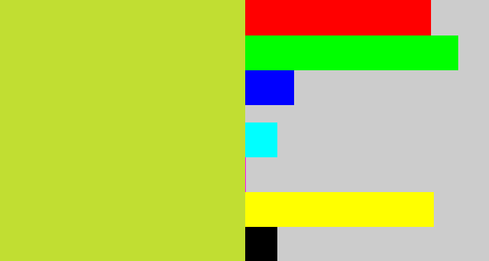 Hex color #c1de32 - sickly yellow